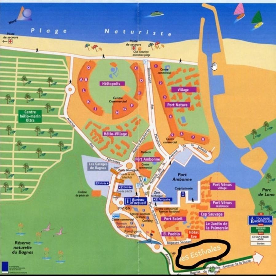 Appartement T2 "Les Estivales" Proche Village Naturiste Agde Ngoại thất bức ảnh